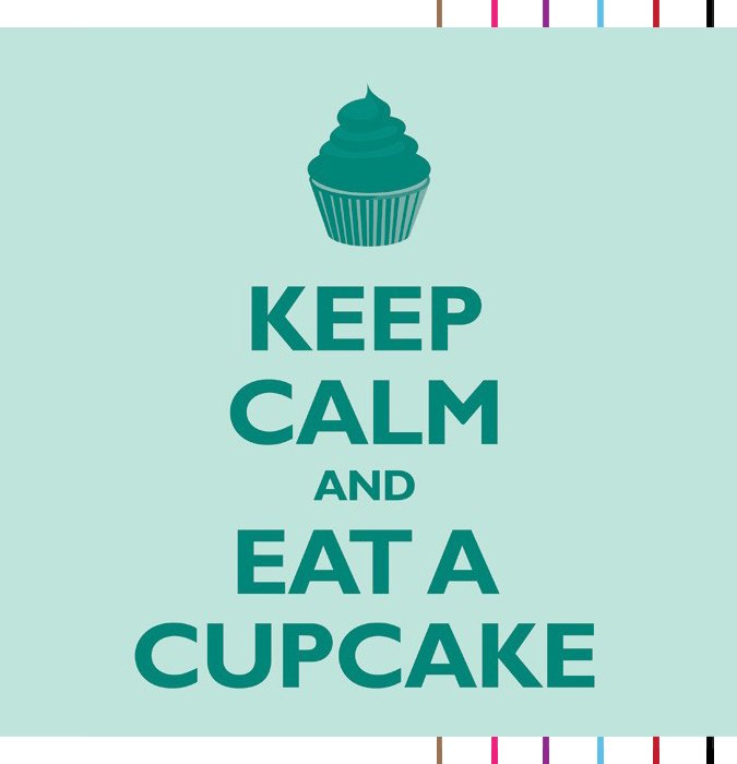 keep calm and eat cupcake - Serial Indulgence Montreal Blog