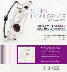 Serial Indulgence first accesory sale - Fashion blog